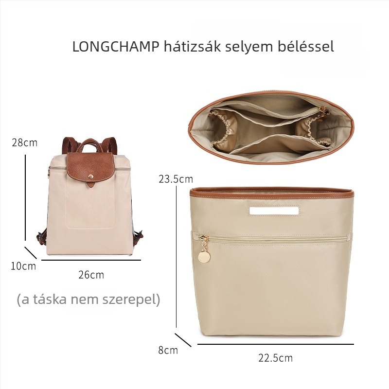 Dupont papír Longxiang belső tok hátizsákhoz — vízálló, kubus alakú sminktáska cipzárral és elválasztóval