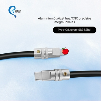 27W USB-C–Apple Lightning töltő- és adatkábel folyékony szilikonból, 1–2 m