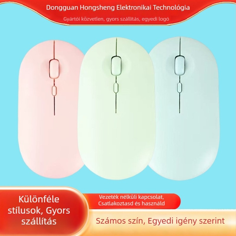 Vezeték nélküli egér 2,4G + Bluetooth kapcsolattal, 1600dpi, 4 gomb, újratölthető, ergonomikus