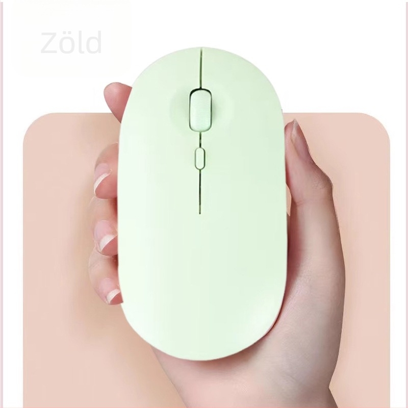 Vezeték nélküli egér 2,4G + Bluetooth kapcsolattal, 1600dpi, 4 gomb, újratölthető, ergonomikus