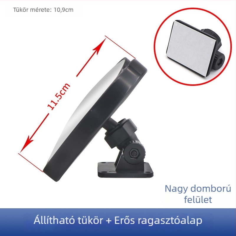 Szívófejes belső autó babanéző tükör, széles látószögű konvex tükör