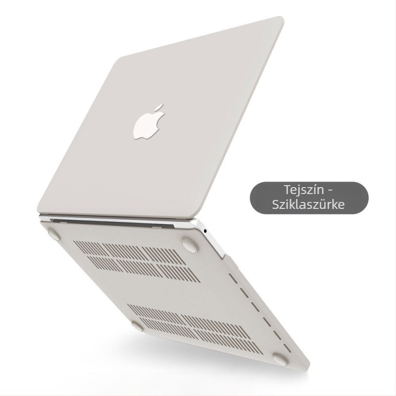 Matt védőburkolat Apple notebookhoz, kompatibil MacBook Pro 15,4 hüvelyk és MacBook Air 13,3 hüvelyk, krémszín.
