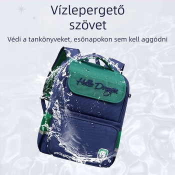 Unisex általános iskolai nylon hátizsák, terheléscsökkentés és földrengésállóság, gyerekes aranyos stílus