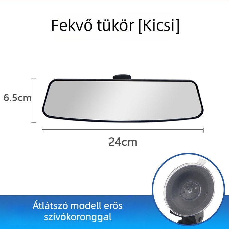Autó belső visszapillantó tükör széles látómezővel, anti-reflexiós, széles látószög, HD ívelt és sík tükör