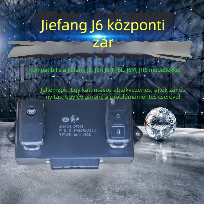 Jiefang J6/J6P/Jh6/J6L modellhez központi zárendszer távirányítóval és központi vezérlőegységgel — kulcs konfigurációk: 2 összecsukható távirányító + központi egység; 2 kerek távirányító + központi egység; 2 összecsukható + központi egység; összecsukható t