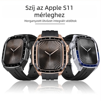 Dingrui szilikon–cink ötvözet sportszíj Apple Watch 46mm-hez, S10