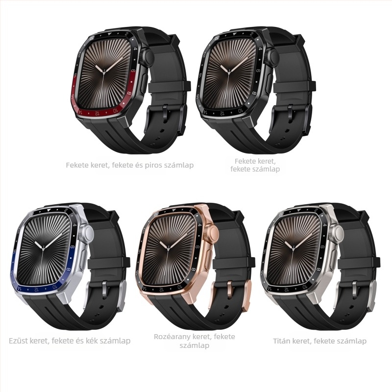 Dingrui szilikon–cink ötvözet sportszíj Apple Watch 46mm-hez, S10