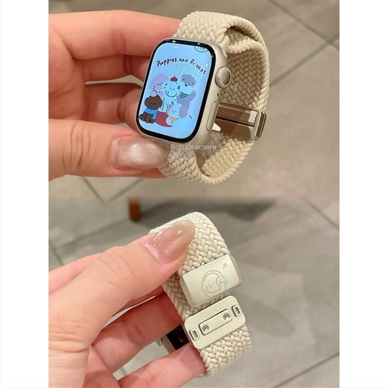 Kötött mágneses csattal ellátott Apple Watch szíj — kompatibil Apple Watch, fonott dizájn