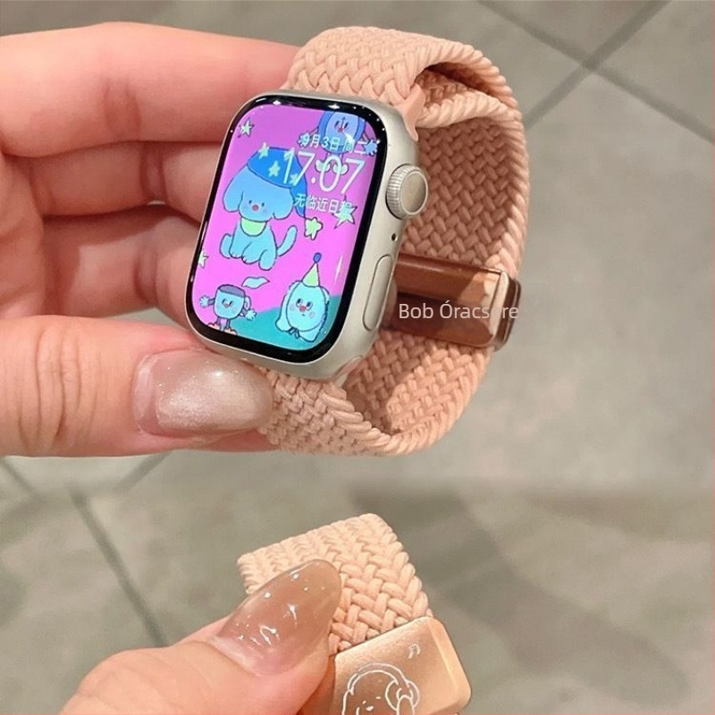 Kötött mágneses csattal ellátott Apple Watch szíj — kompatibil Apple Watch, fonott dizájn