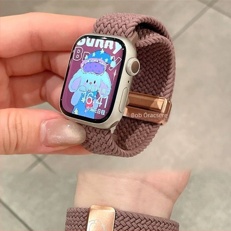 Kötött mágneses csattal ellátott Apple Watch szíj — kompatibil Apple Watch, fonott dizájn