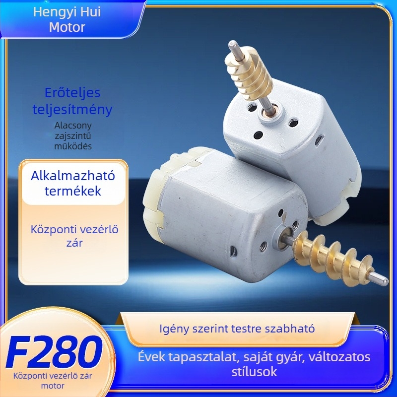 Szénkefés motor F280 DC motor autó permetezőhöz, masszírozóhoz és vízpumpához (Modell: F280; Típus: szénkefés motor; Áram: DC; Feszültség: DC ≤ 36V; Hatékonyság: 75%)
