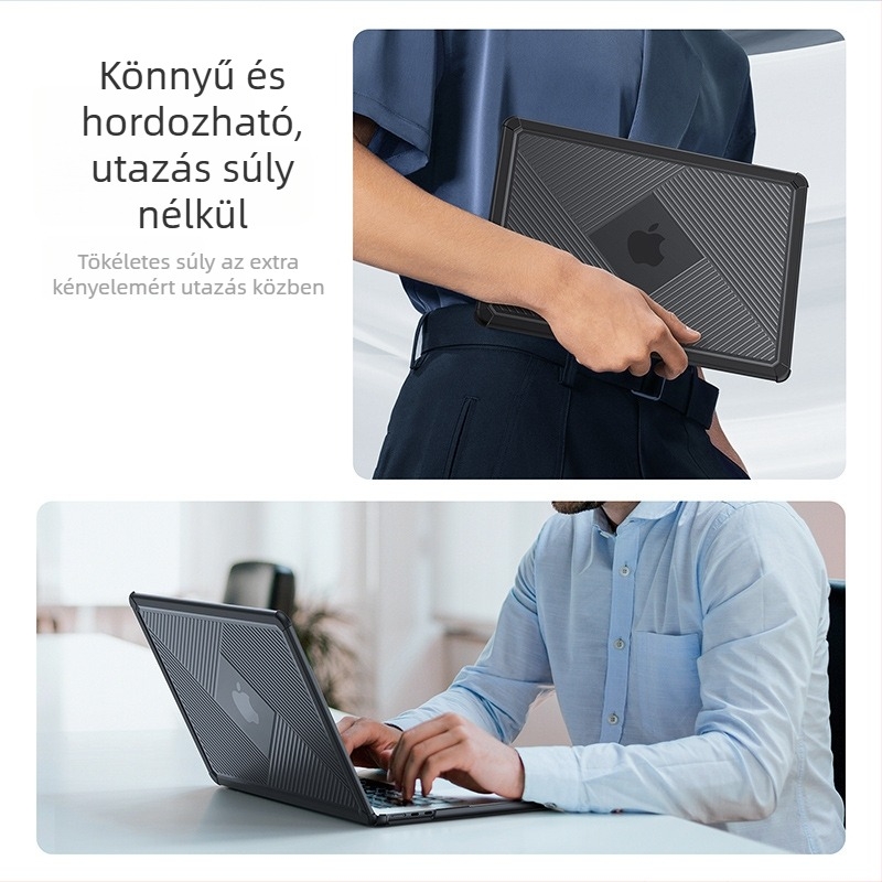 MacBook Air és más notebookokhoz készült TPU védőtok – vékony, könnyű, ütésálló, hőelvezetéssel, modell LCGH-LCGM, a DUX DUCIS-től