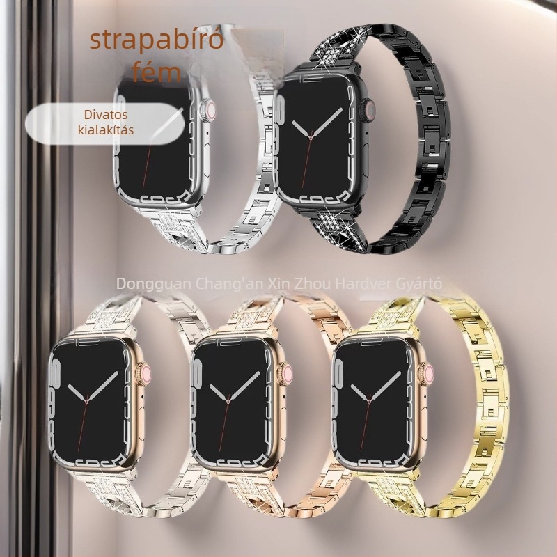 Fém Apple Watch szíj, Snap csat, 2018-as kiadás; Kompatibilis Apple Watch-szal, univerzális, Huawei, Egyéb