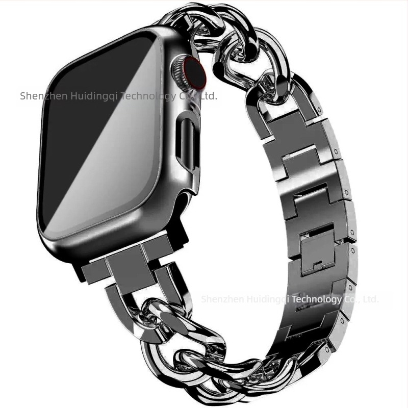 Apple Watch S10 fém szíj denim lánc mintával, egy soros, női modell
