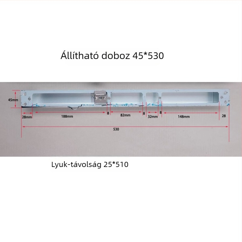 Ajtózár hardver készlet — állítható központi vezérlés, rozsdamentes acél és vas, modern egyszerű stílus