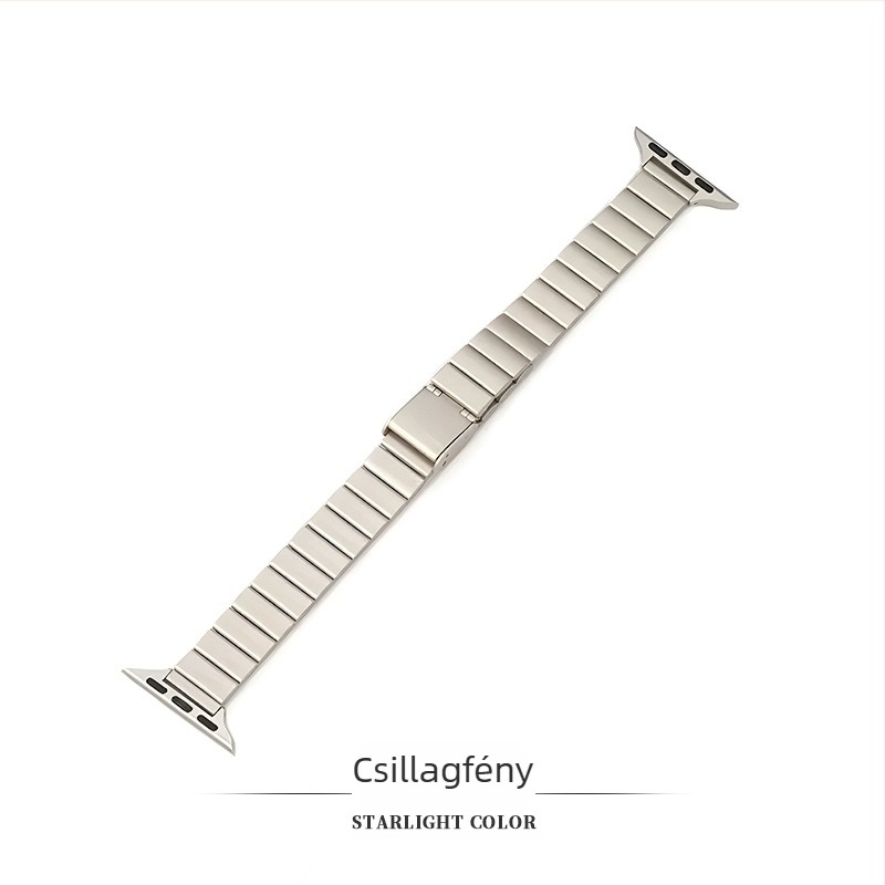 Outsmart bamboo-link rozsdamentes acél óraszíj kompatibil Apple Watch-hoz, Huawei-hez és Xiaomi 89 Pro-hoz