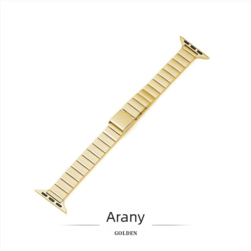 Outsmart bamboo-link rozsdamentes acél óraszíj kompatibil Apple Watch-hoz, Huawei-hez és Xiaomi 89 Pro-hoz