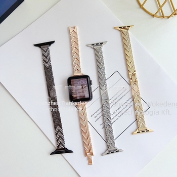 Fém Apple Watch szíj - divatos stílus, kompatibil az Apple Watch-szal