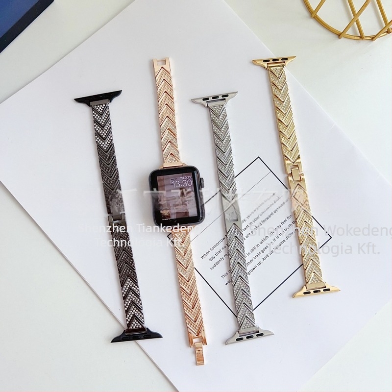 Fém Apple Watch szíj - divatos stílus, kompatibil az Apple Watch-szal