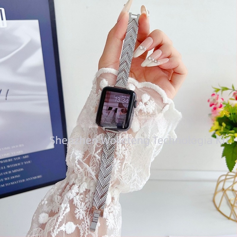 Fém Apple Watch szíj - divatos stílus, kompatibil az Apple Watch-szal