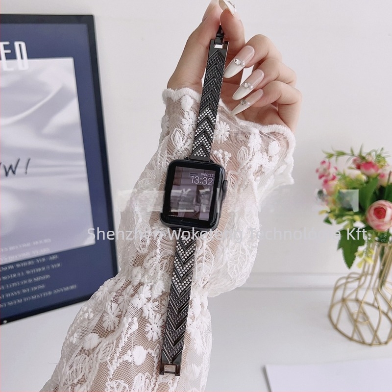 Fém Apple Watch szíj - divatos stílus, kompatibil az Apple Watch-szal