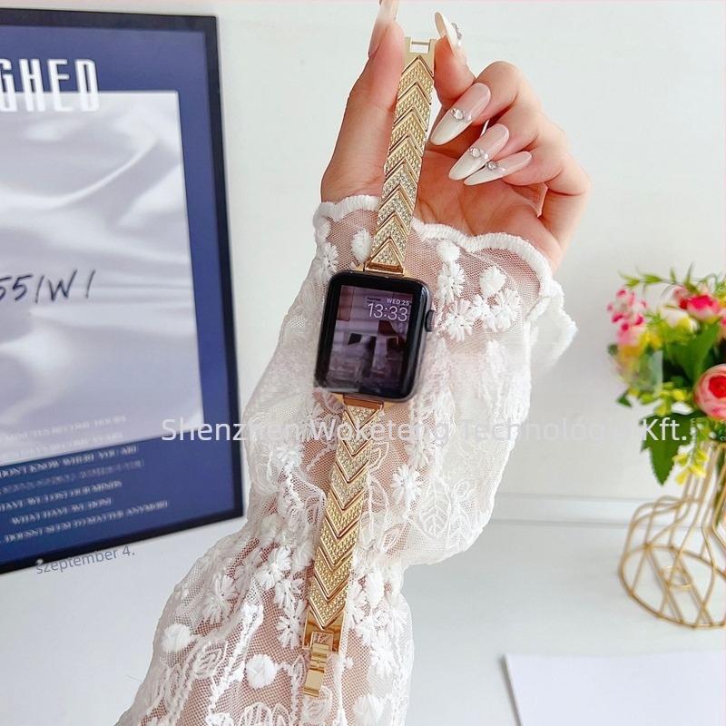 Fém Apple Watch szíj - divatos stílus, kompatibil az Apple Watch-szal