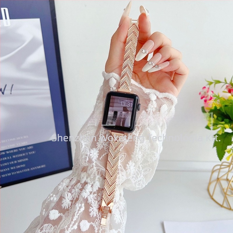 Fém Apple Watch szíj - divatos stílus, kompatibil az Apple Watch-szal
