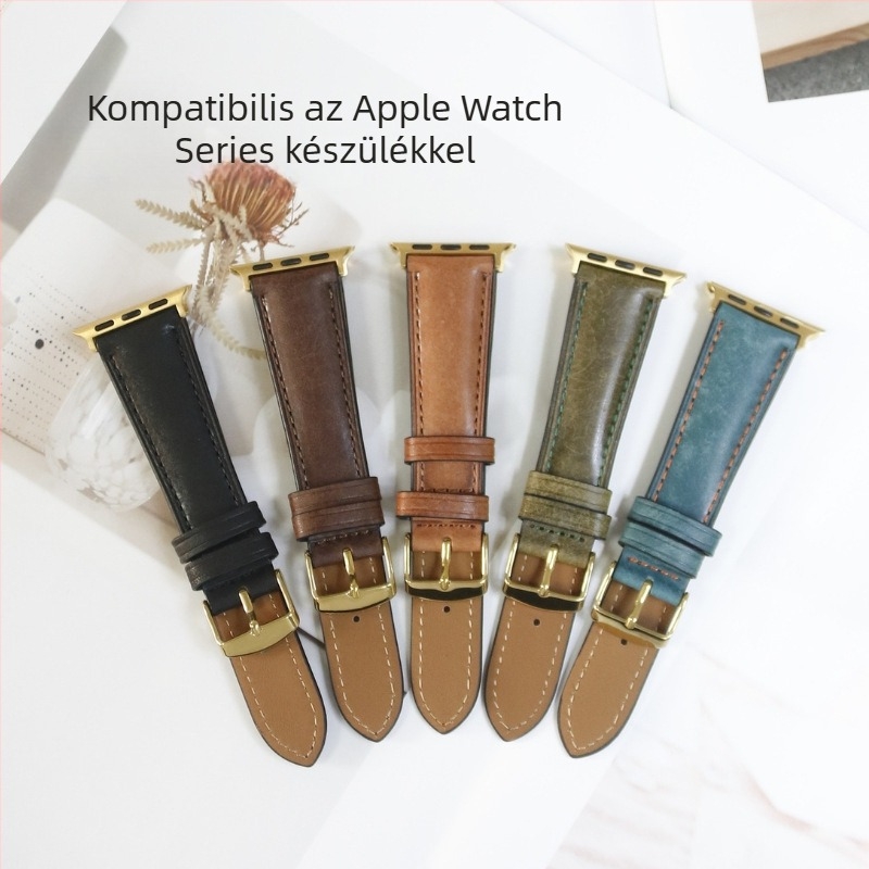 Apple Watch bőrszíj matt retro hatással, személyre szabott