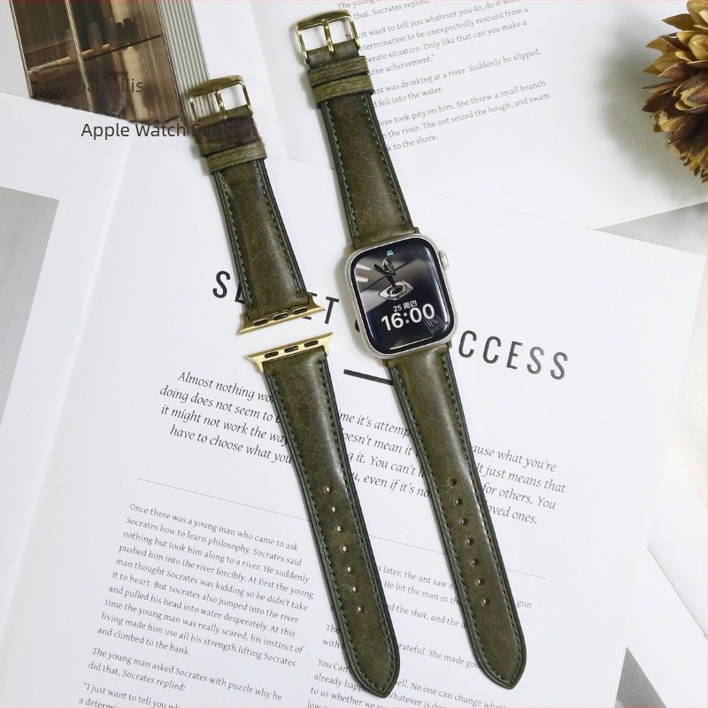Apple Watch bőrszíj matt retro hatással, személyre szabott