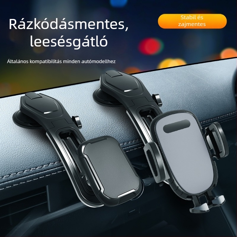 ZYhy autótelefon-tartó, mágneses szívó, műanyag, univerzális, műszerfalra szerelhető
