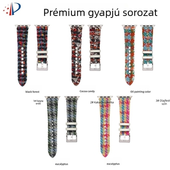 Apple Watch szíj - gyapjúbőr szalag, magas minőségű, divatos stílus, kompatibilis az Apple Watch-szal