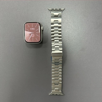Apple Watch Series 10 acél szíj Grand H lánccal és pillangó csattal, 22 mm