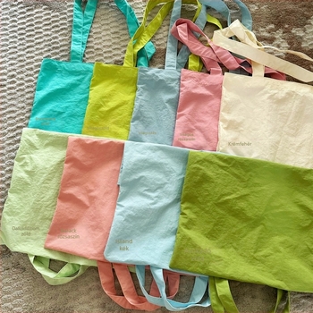 Poliészter Tote táska, függőleges négyzet alakú, bélés nélkül, dupla vállpánt, Fresh and Sweet stílus