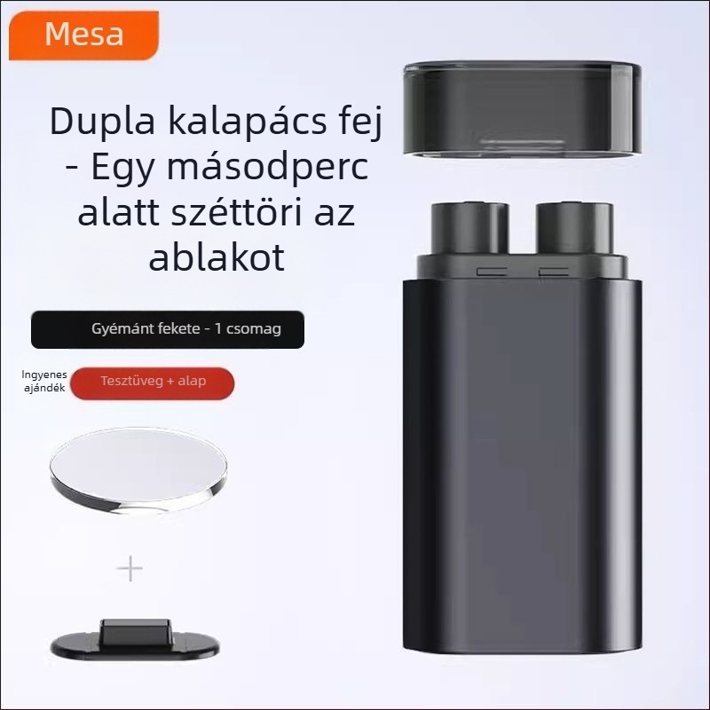 Autóba szerelhető többfunkciós biztonsági kalapács ablakbetörővel és biztonsági öv vágóval, sürgősségi meneküléshez