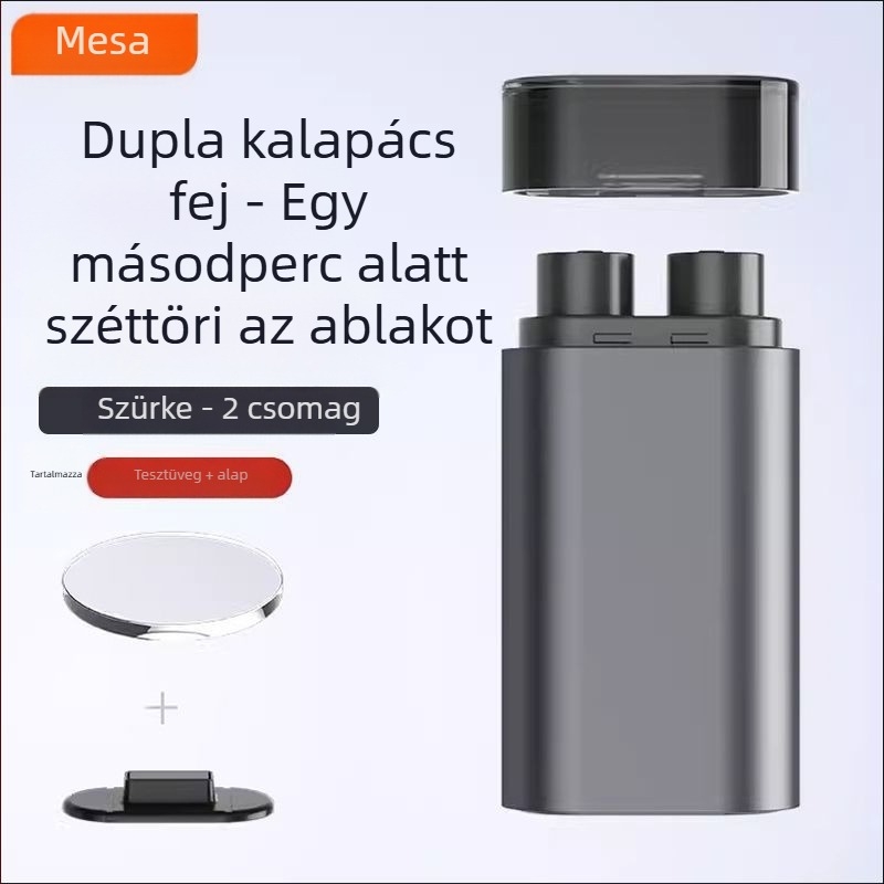 Autóba szerelhető többfunkciós biztonsági kalapács ablakbetörővel és biztonsági öv vágóval, sürgősségi meneküléshez