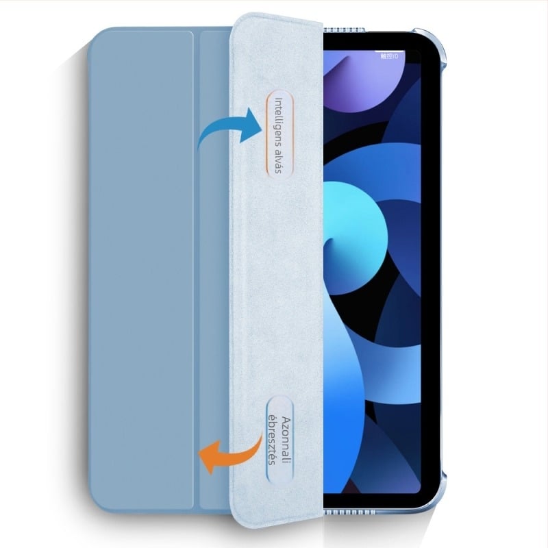 Háromrészes merev tok 12,9 hüvelykes, Mini 7, Air 5 és 11 hüvelykes iPad modellekhez, kompatibil az iPad 10,2 hüvelykes.