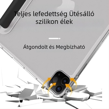Zihao Faction Átlátszó akril védőtok iPad Pro 12,9 és 10,2 hüvelykhez, tollhely nélkül