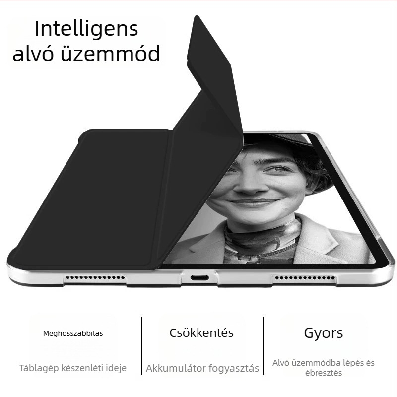 Zihao Faction Átlátszó akril védőtok iPad Pro 12,9 és 10,2 hüvelykhez, tollhely nélkül