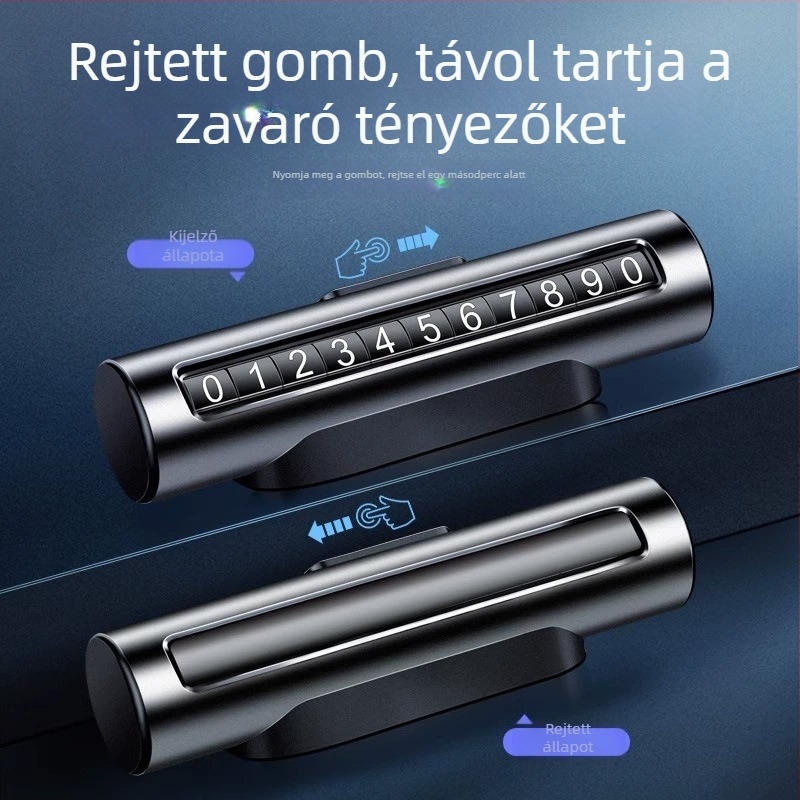 Autóvészhelyzeti szerszám: üvegbetörő és ajtónyitó, 3 az 1-ben ideiglenes parkolási tábla