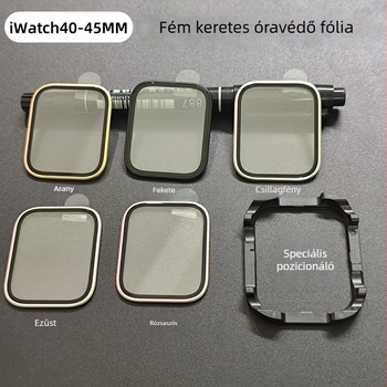 Apple Watch S10 fém keretes védőfólia
