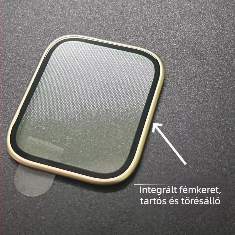Apple Watch S10 fém keretes védőfólia