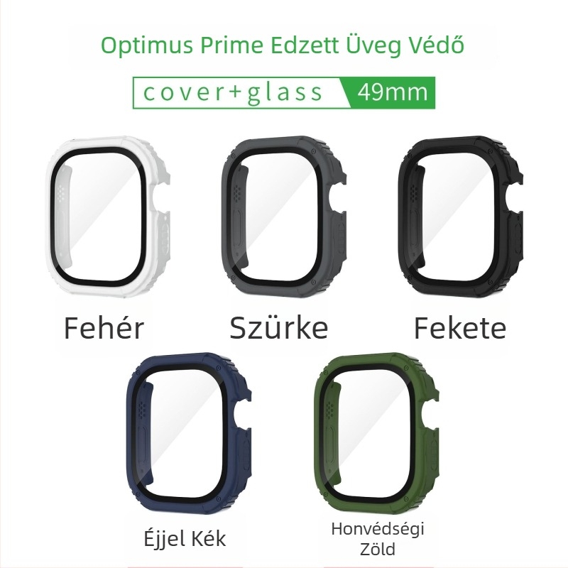 Apple Watch 49mm védőtok, integrált kijelzővédővel, TPU+PC