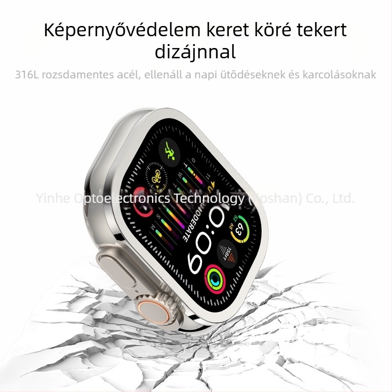 Apple Ultra3 rozsdamentes acél karóra elektroplattált fém védőtok