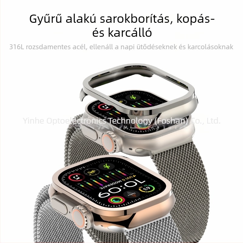 Apple Ultra3 rozsdamentes acél karóra elektroplattált fém védőtok