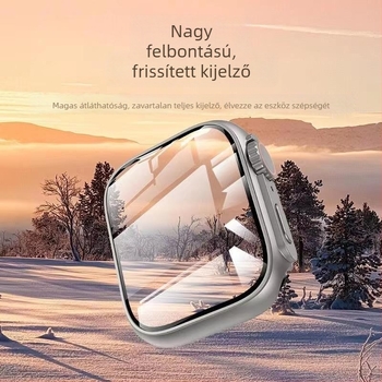 Apple Watch védőtok iWatch 7/8-höz, PC anyag, beépített kijelzővédő (Kompatibilitás: iWatch 7/8; Anyag: PC; Kijelzővédő: Beépített)