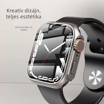 Apple Watch védőtok iWatch 7/8-höz, PC anyag, beépített kijelzővédő (Kompatibilitás: iWatch 7/8; Anyag: PC; Kijelzővédő: Beépített)