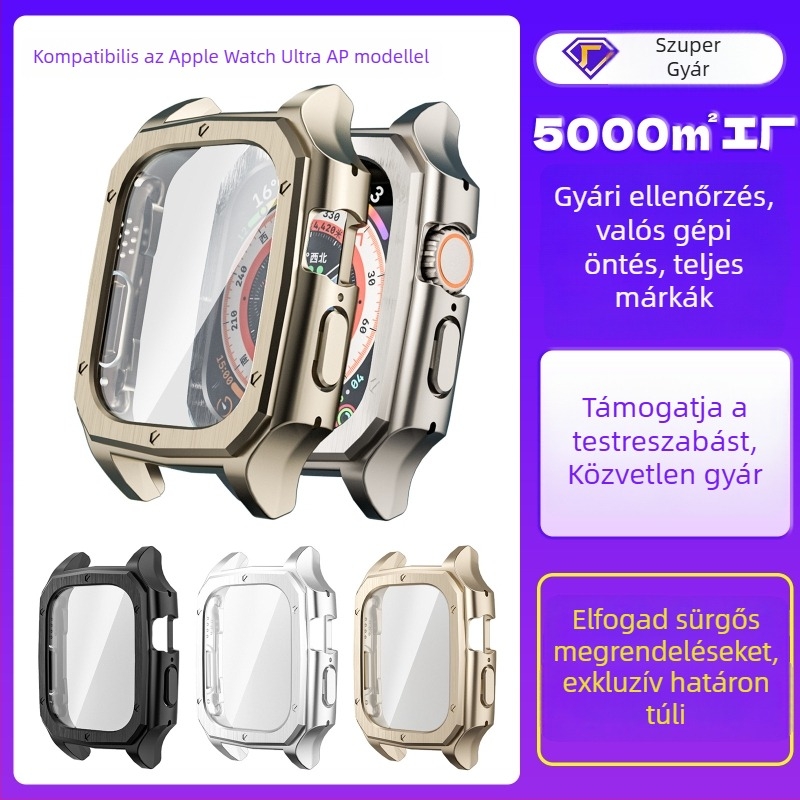 Apple Watch védőtok az Apple Watch és az Ultra modellhez PC edzett filmmel
