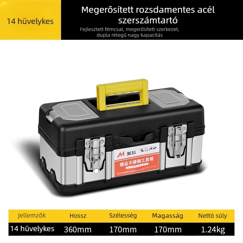 Fém szerszámtartó doboz moduláris kialakítással, rozsdamentes acél sorozat