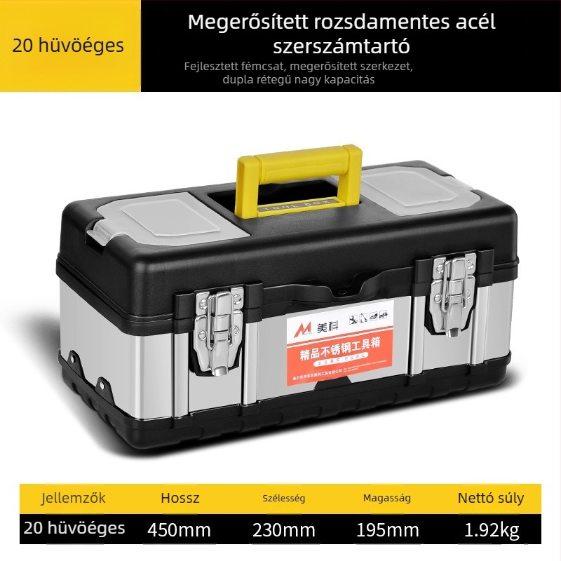 Fém szerszámtartó doboz moduláris kialakítással, rozsdamentes acél sorozat