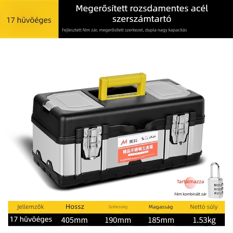 Fém szerszámtartó doboz moduláris kialakítással, rozsdamentes acél sorozat